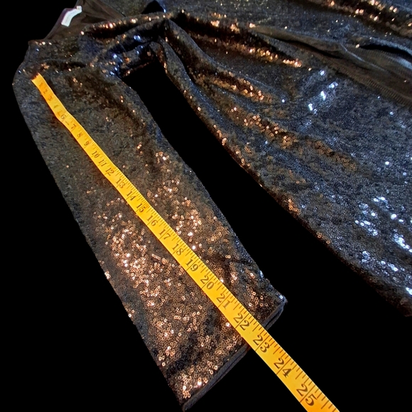 Anna-Kaci Black Sequin Embellished Open Front Sequin Jacket Women Size Medium - Picture 14 of 16